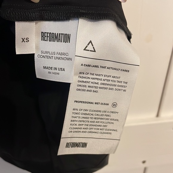 NEW Reformation Black Slip Mini Dress Lace - Picture 5 of 5